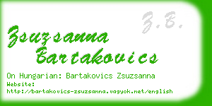 zsuzsanna bartakovics business card